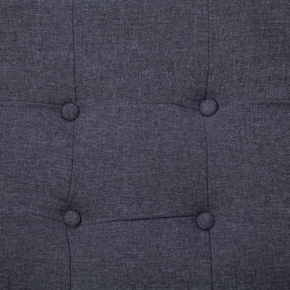 2-vietė sofa su porankiais tamsiai pilka plienu ir audiniu