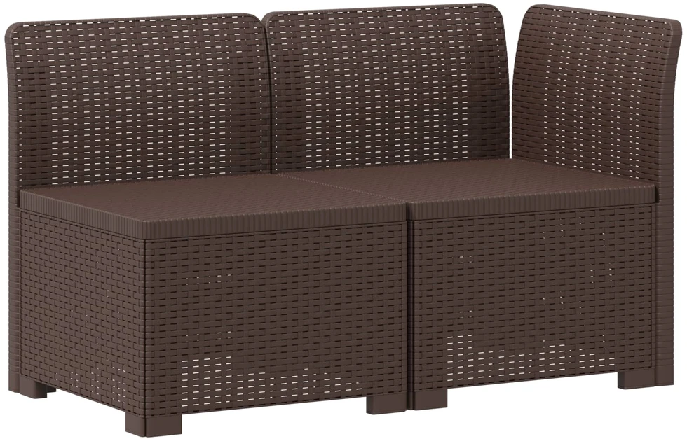 2-Vietis Sodo Sofas, Atrodo kaip Ratano PP Ruda