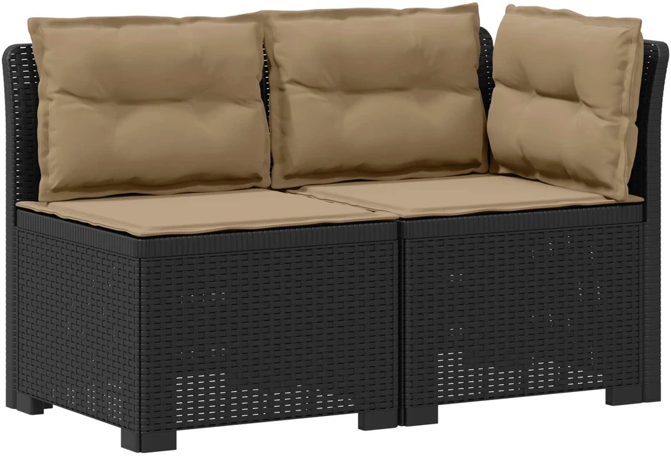 2-Vietis Sodo Sofas su Pagalvėlėmis, Atrodo kaip Ratano PP