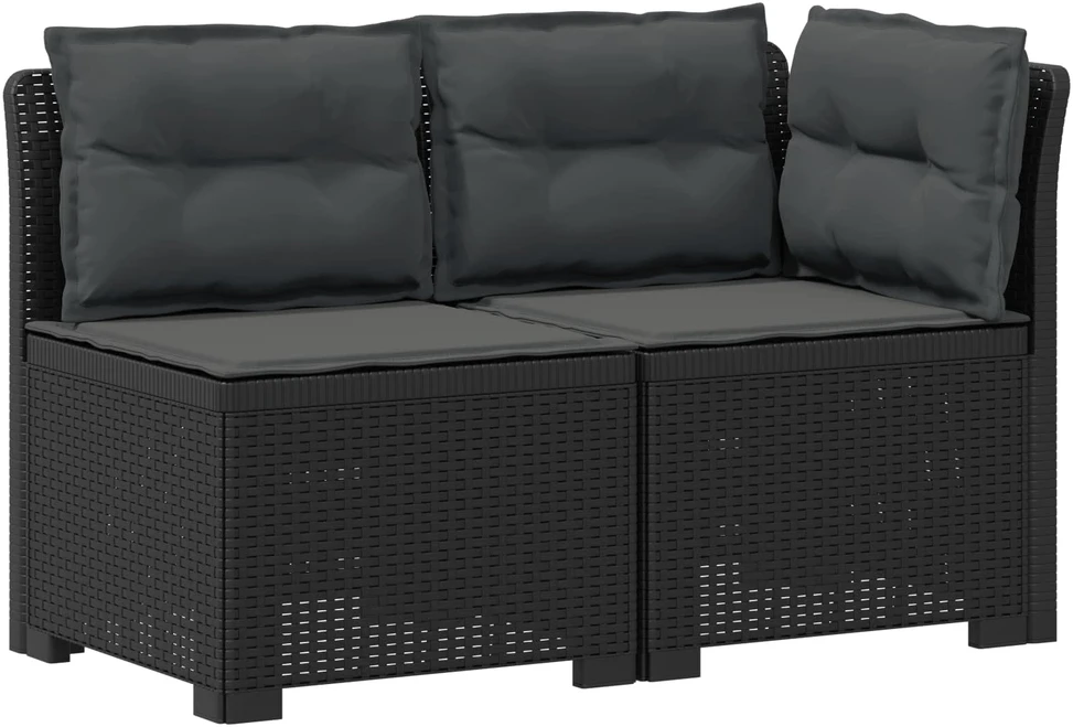 2-Vietis Sodo Sofas su Pagalvėlėmis, Atrodo kaip Ratano PP