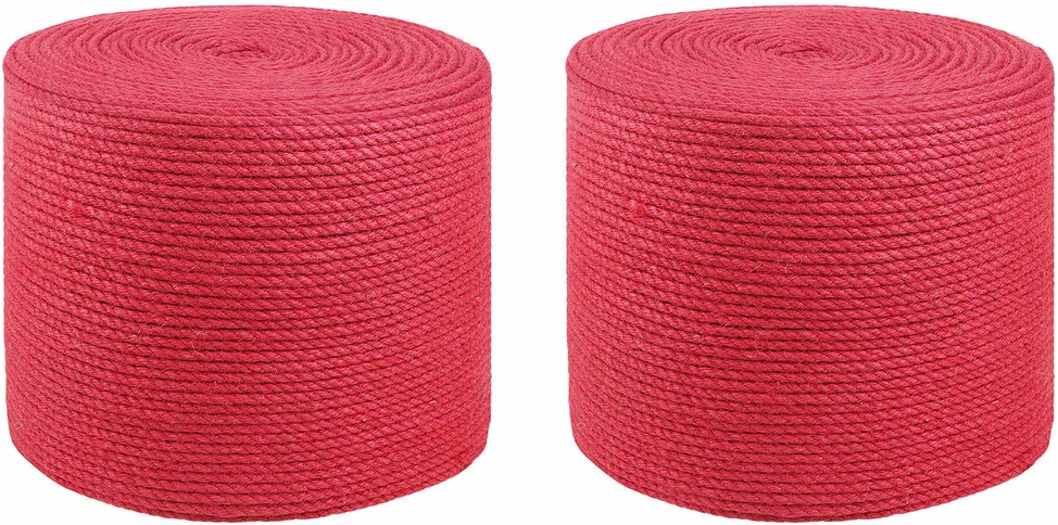 2 vnt. 2 mm Raudona 100% Tossa jutas