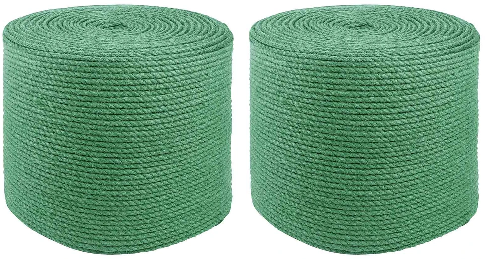 2 vnt. 2 mm Žalia 100% Tossa jutas