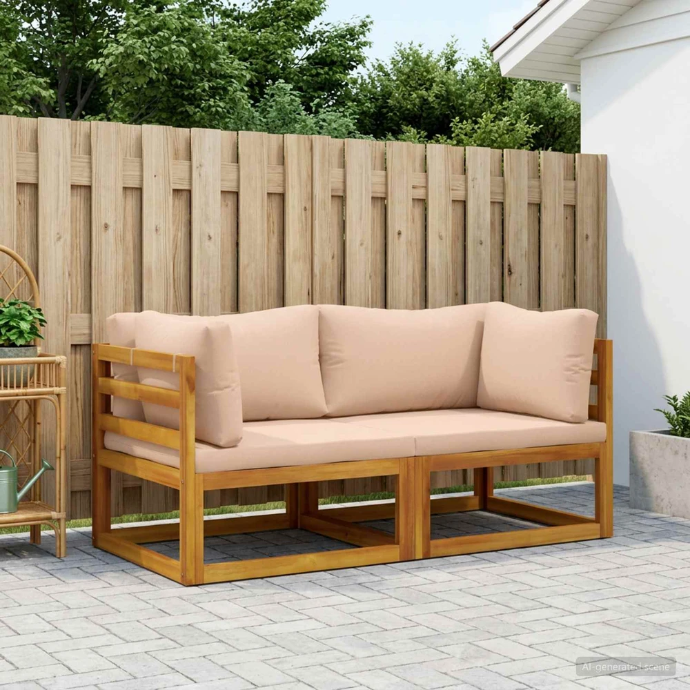 Kampinė sofa su pagalvėlėmis 2 vnt. 2 vietos