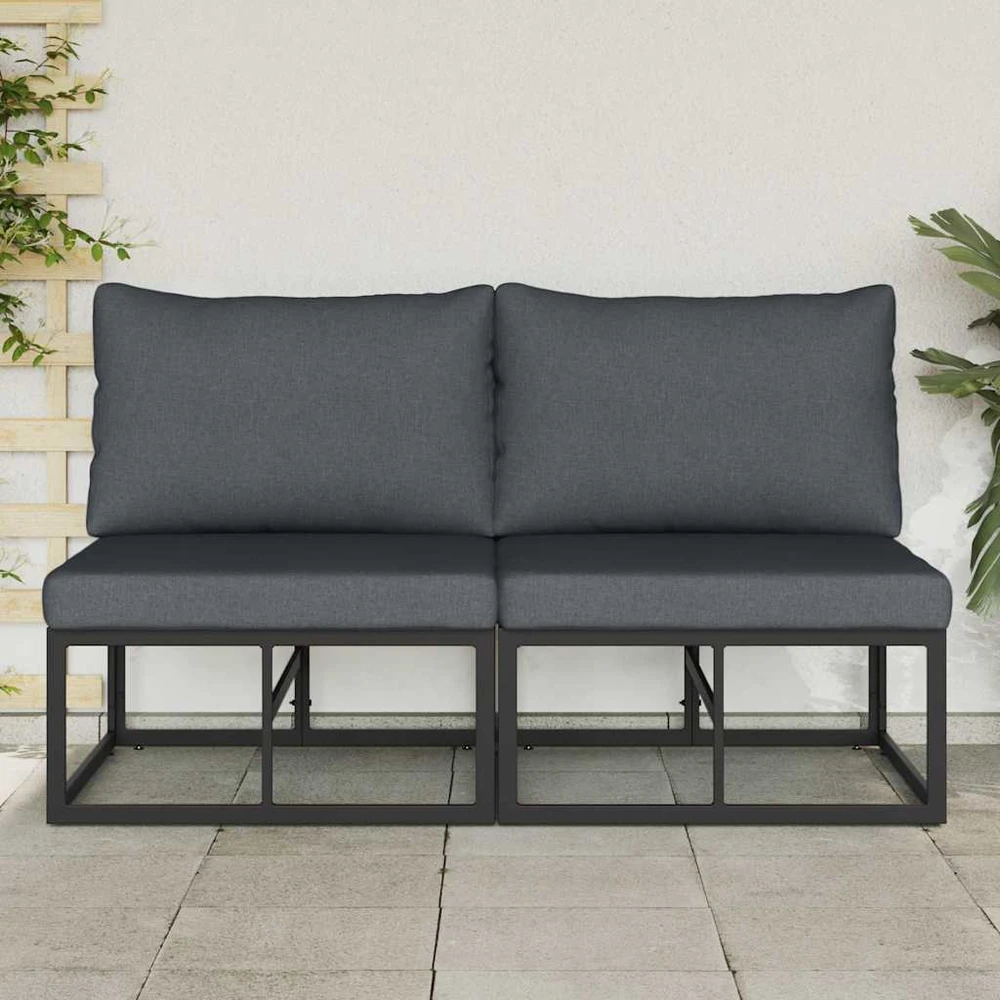 2 vnt. Lauko Baldai metalas Juoda ir Antracitas