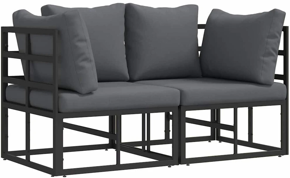 2 vnt. Lauko Baldai metalas Juoda ir Antracitas