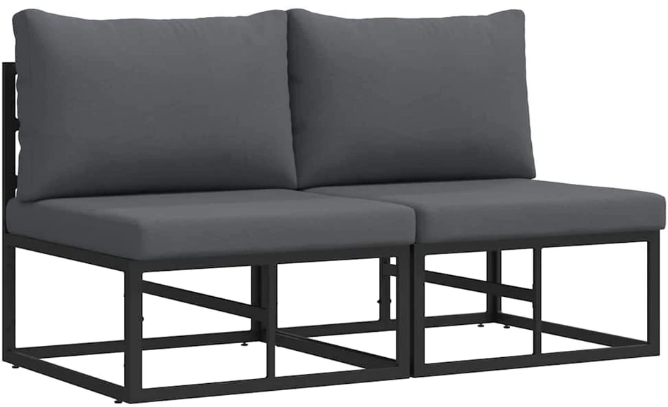 2 vnt. Lauko Baldai metalas Juoda ir Antracitas