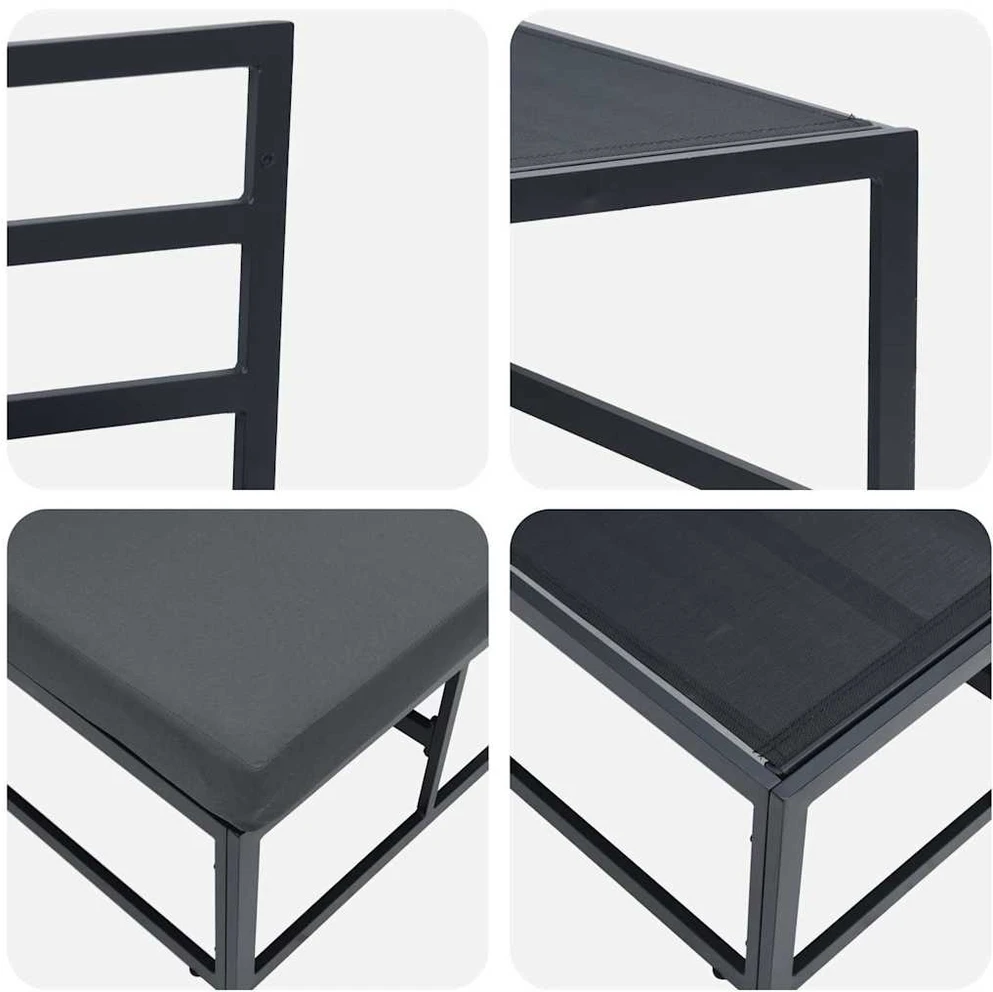 2 vnt. Lauko Baldai metalas Juoda ir Antracitas