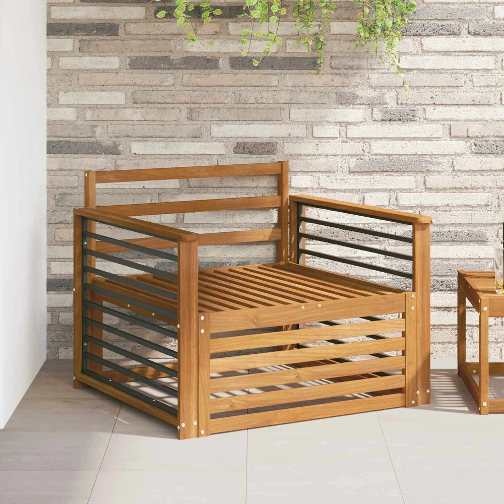 2 vnt. Lauko sofa Natūrali