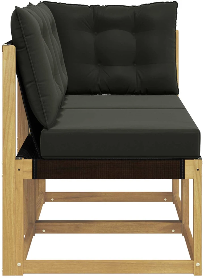 2 vnt. Lauko vidurinė ir kampinė sofa Balta