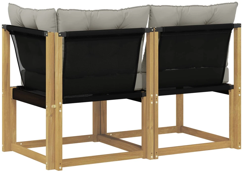 2 vnt. Lauko vidurinė ir kampinė sofa Balta