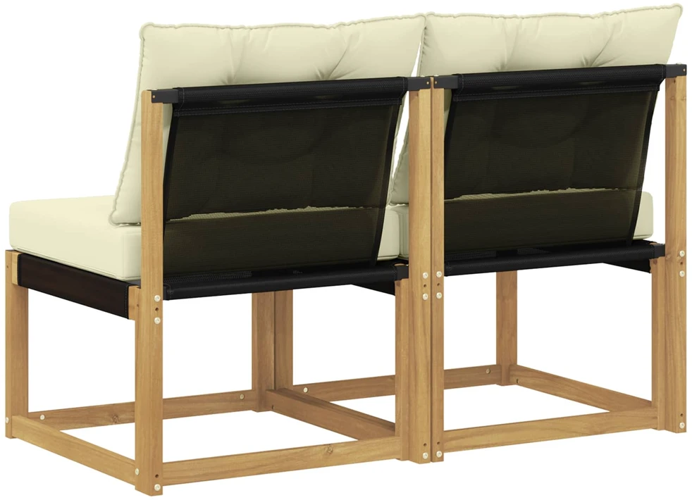 2 vnt. Lauko Vidurinis Sofa Balta