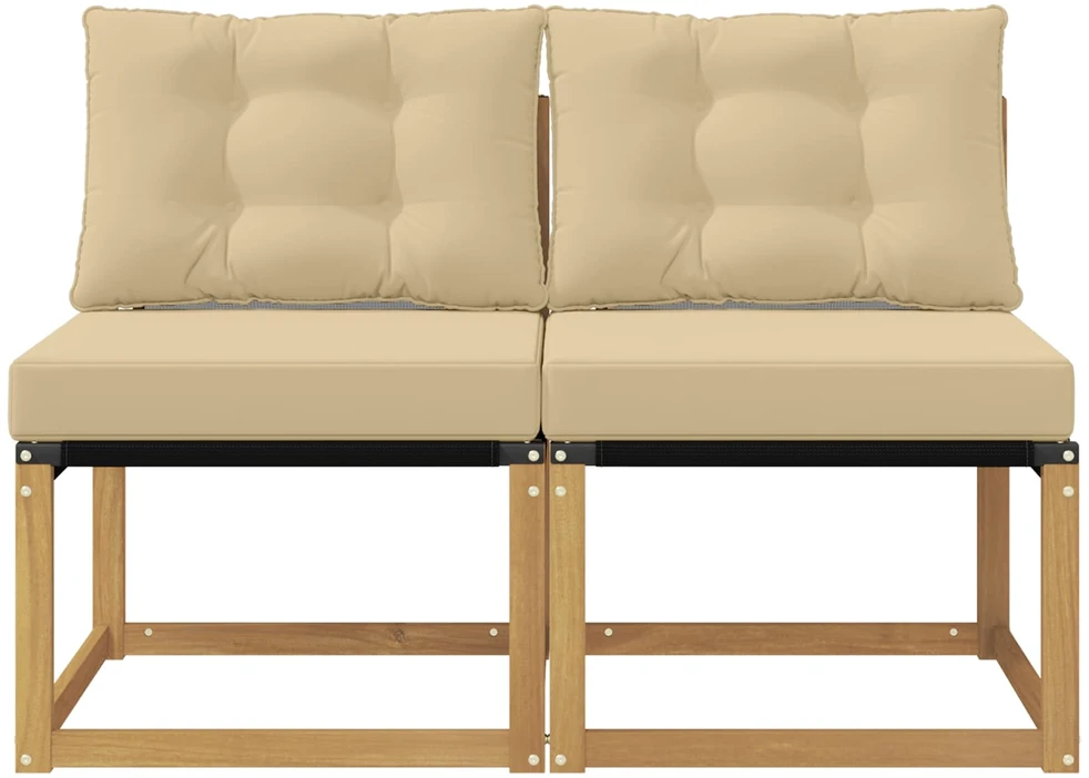 2 vnt. Lauko Vidurinis Sofa Balta