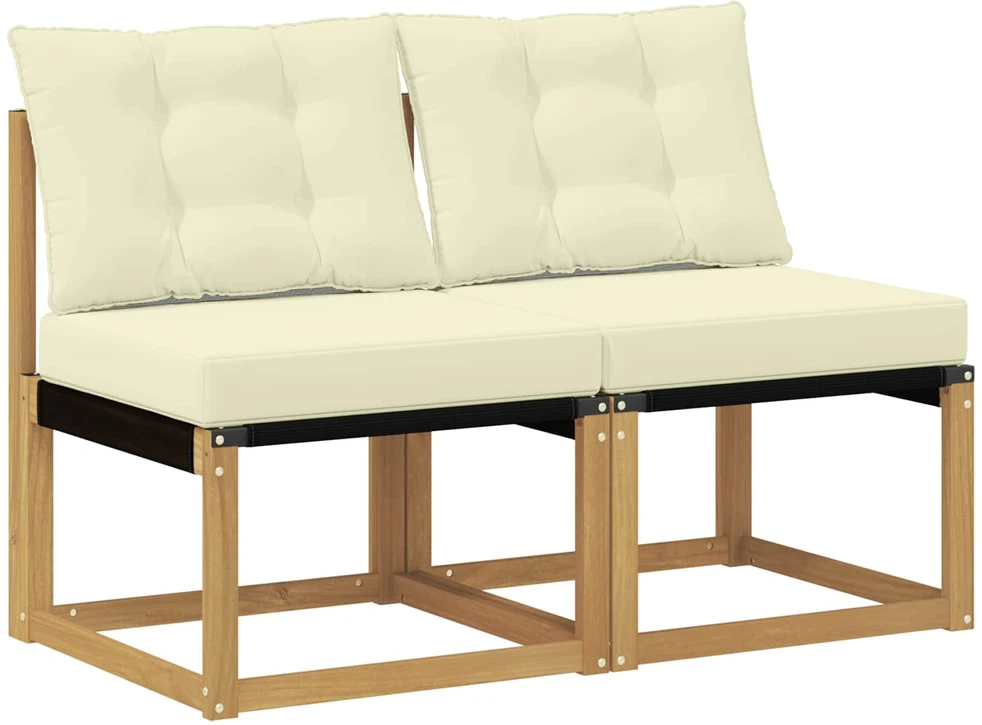 2 vnt. Lauko Vidurinis Sofa Balta