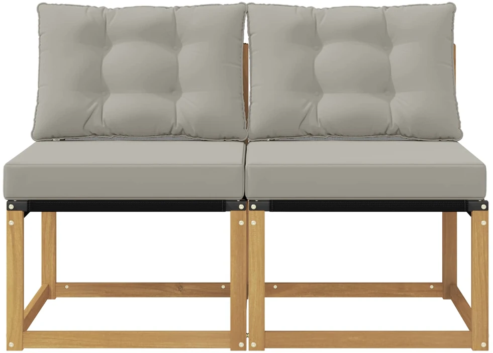2 vnt. Lauko Vidurinis Sofa Balta
