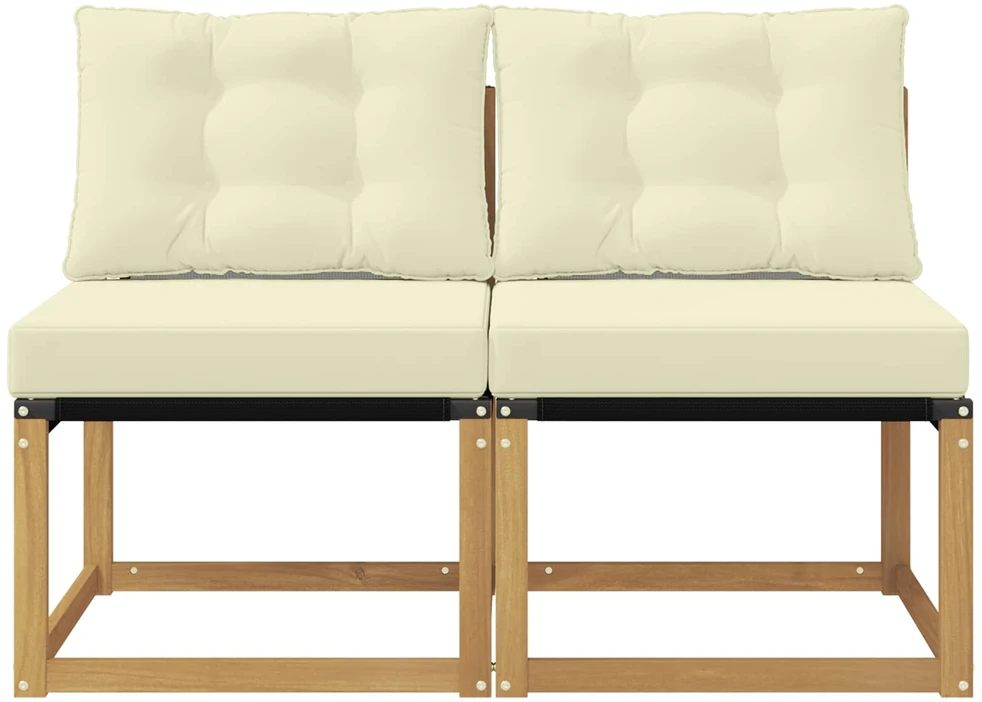 2 vnt. Lauko Vidurinis Sofa Balta