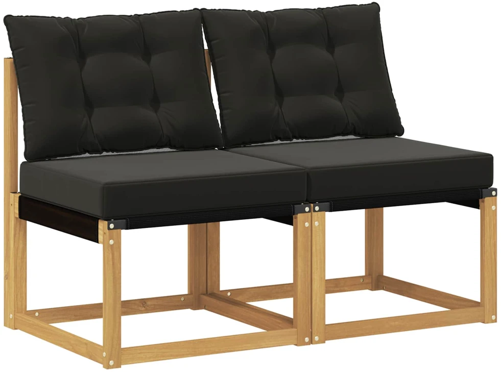 2 vnt. Lauko Vidurinis Sofa Balta
