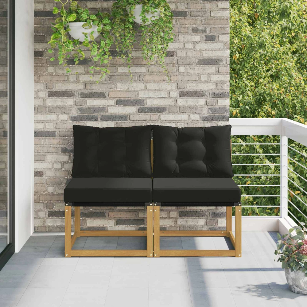 2 vnt. Lauko Vidurinis Sofa Balta