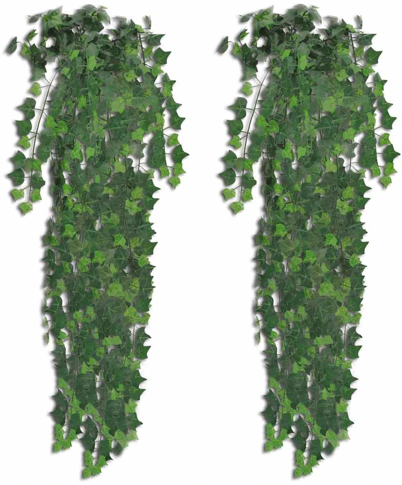 2 Žalios Spalvos Dirbtinės Gebenės 90 cm