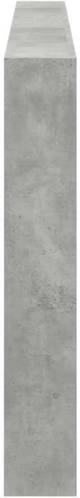 Galvūgalis-spintelė su LED, betono pilkos spalvos, 220x17x102cm
