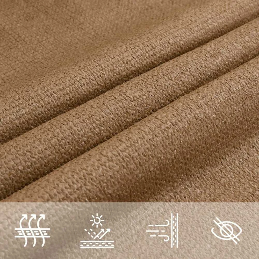 Uždanga nuo saulės, taupe spalvos, 2,5x2,5m, HDPE, 160g/m²