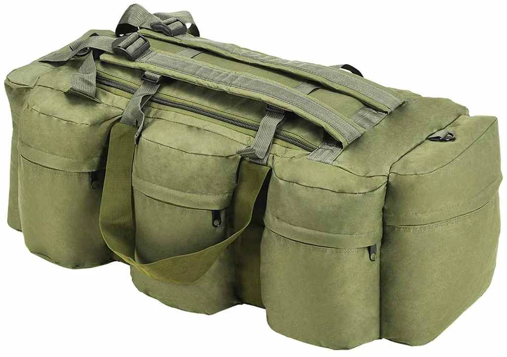 3-1 Militaristinio stiliaus daiktų krepšys, žalias, 90l