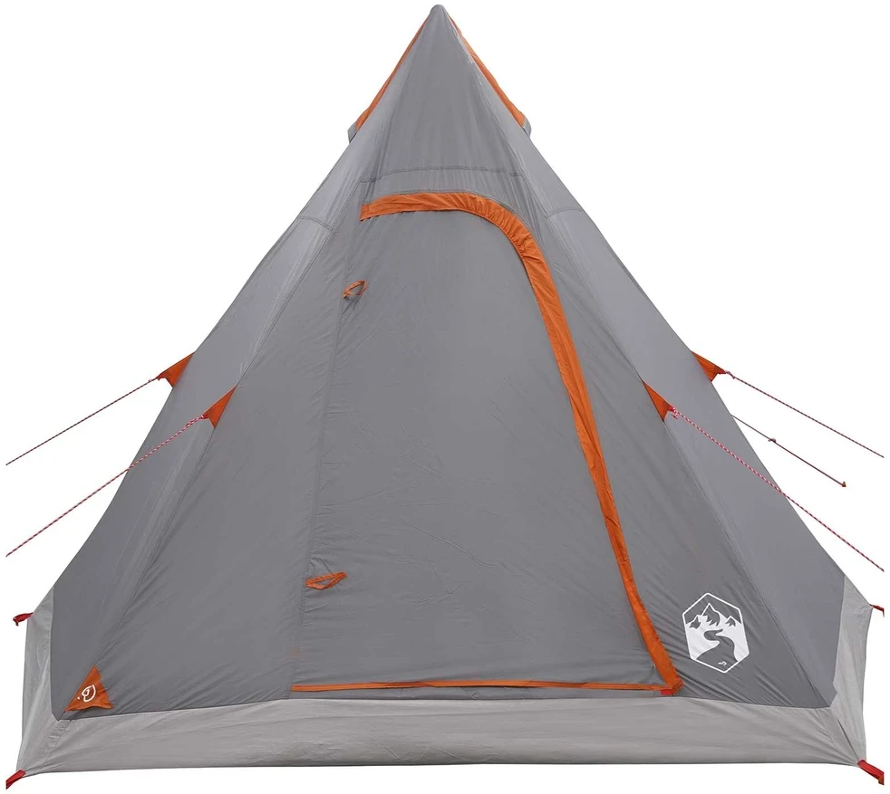 Tipi Tent Vanduo-Resistant 3 asmeniui Pilka ir oranžinė