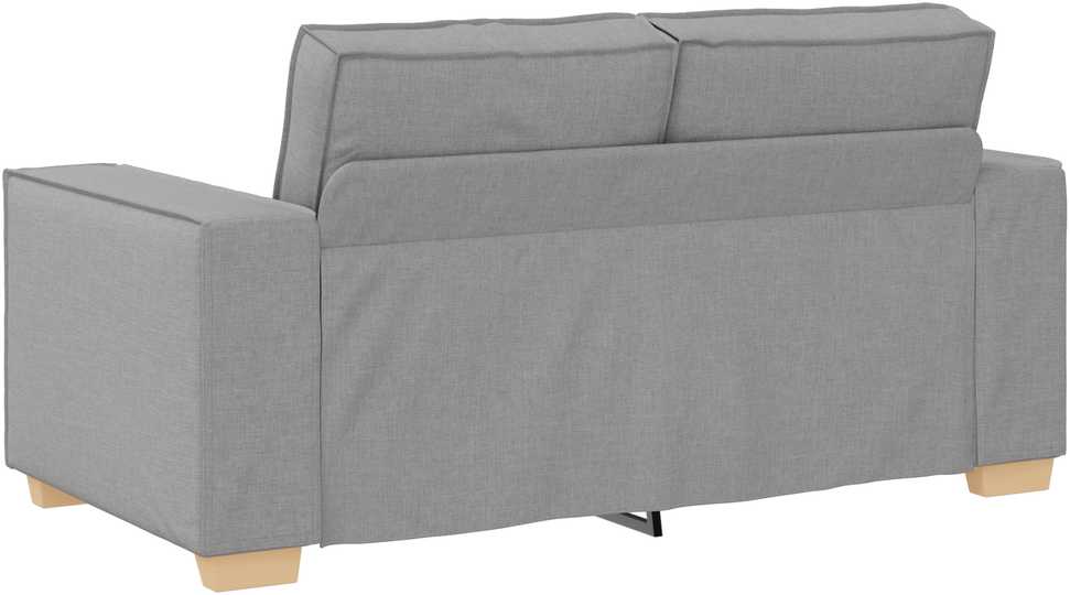 Sofa 3 pcs Debesų pilka Lino mišinio audinys