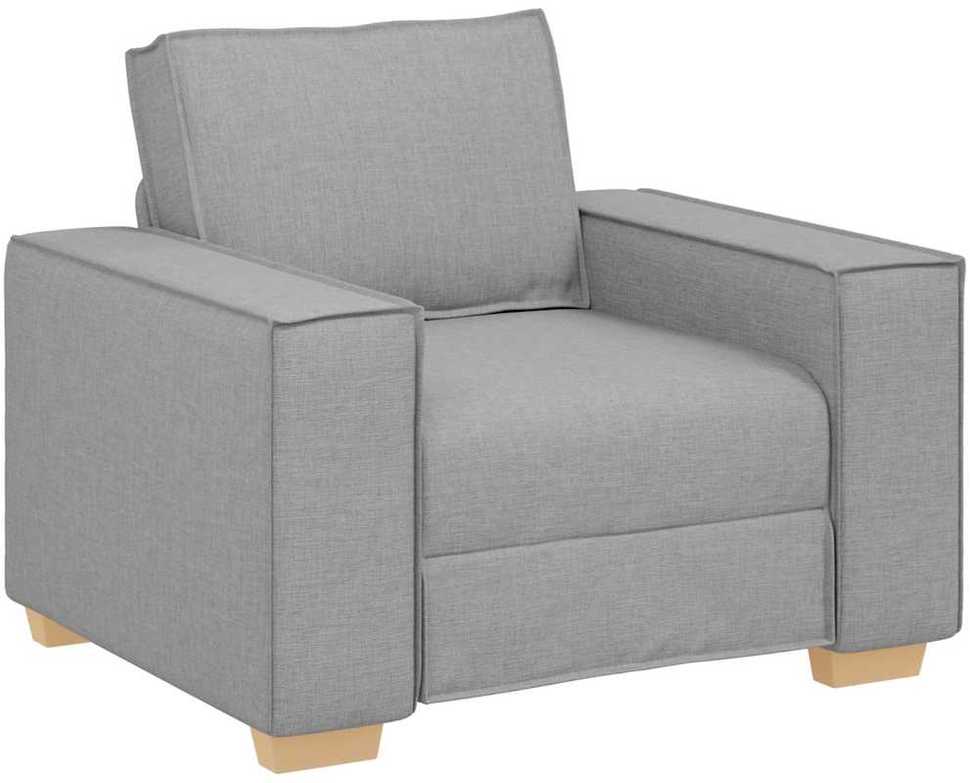 Sofa 3 pcs Debesų pilka Lino mišinio audinys