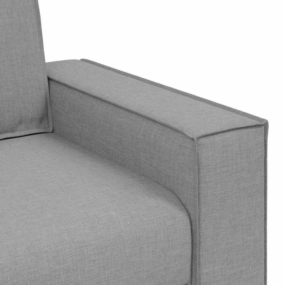 Sofa 3 pcs Debesų pilka Lino mišinio audinys
