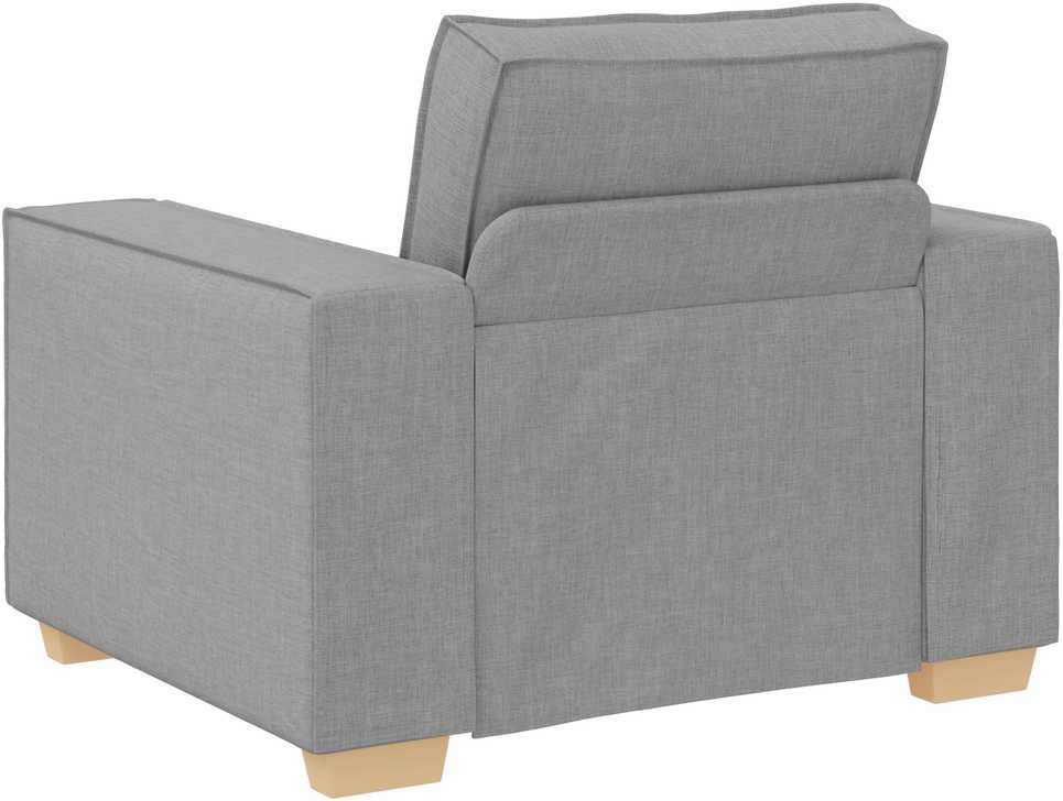 Sofa 3 pcs Debesų pilka Lino mišinio audinys