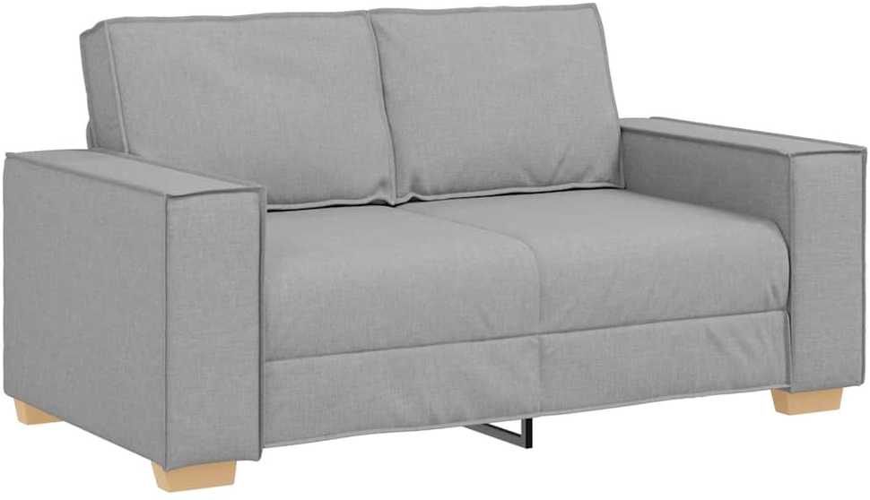 Sofa 3 pcs Debesų pilka Lino mišinio audinys