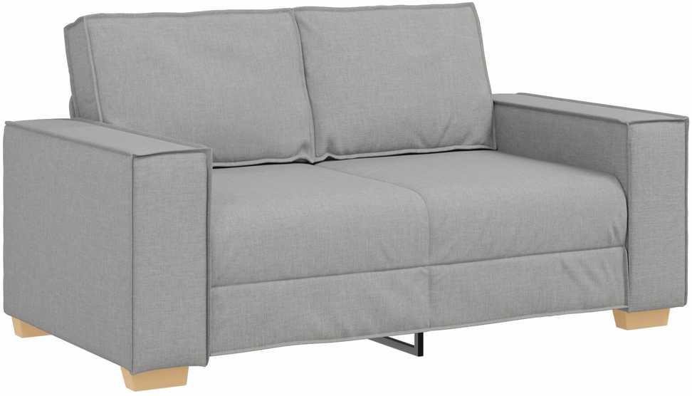 Sofa 3 pcs Debesų pilka Lino mišinio audinys