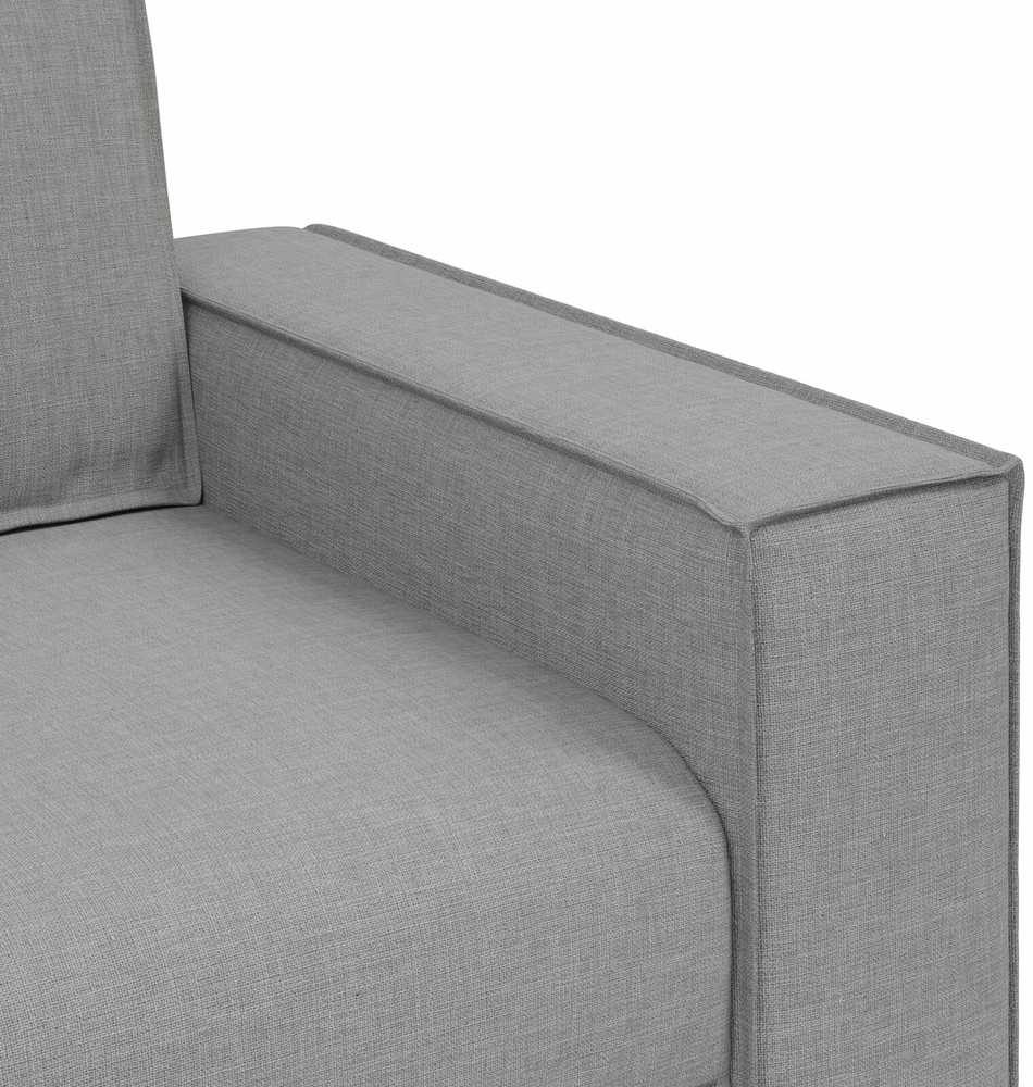 Sofa 3 pcs Debesų pilka Lino mišinio audinys