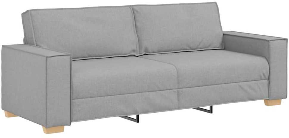 Sofa 3 pcs Debesų pilka Lino mišinio audinys