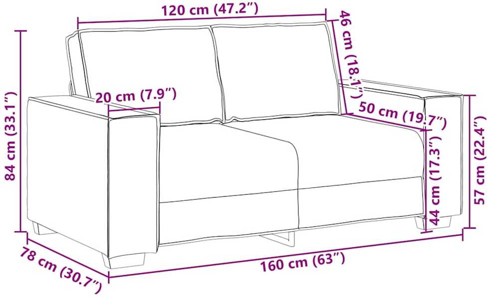 Sofa 3 pcs Debesų pilka Lino mišinio audinys