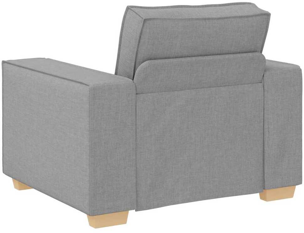Sofa 3 pcs Debesų pilka Lino mišinio audinys