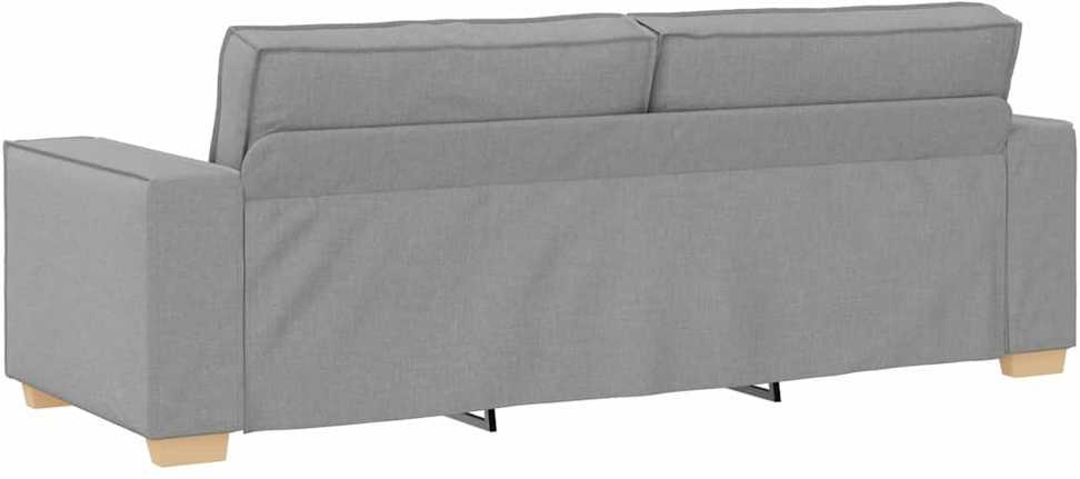 Sofa 3 pcs Debesų pilka Lino mišinio audinys