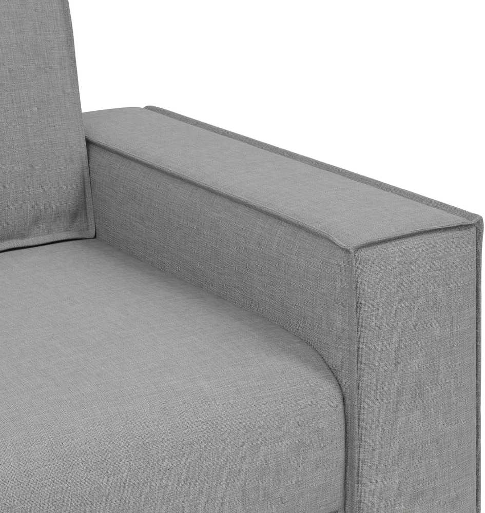 Sofa 3 pcs Debesų pilka Lino mišinio audinys