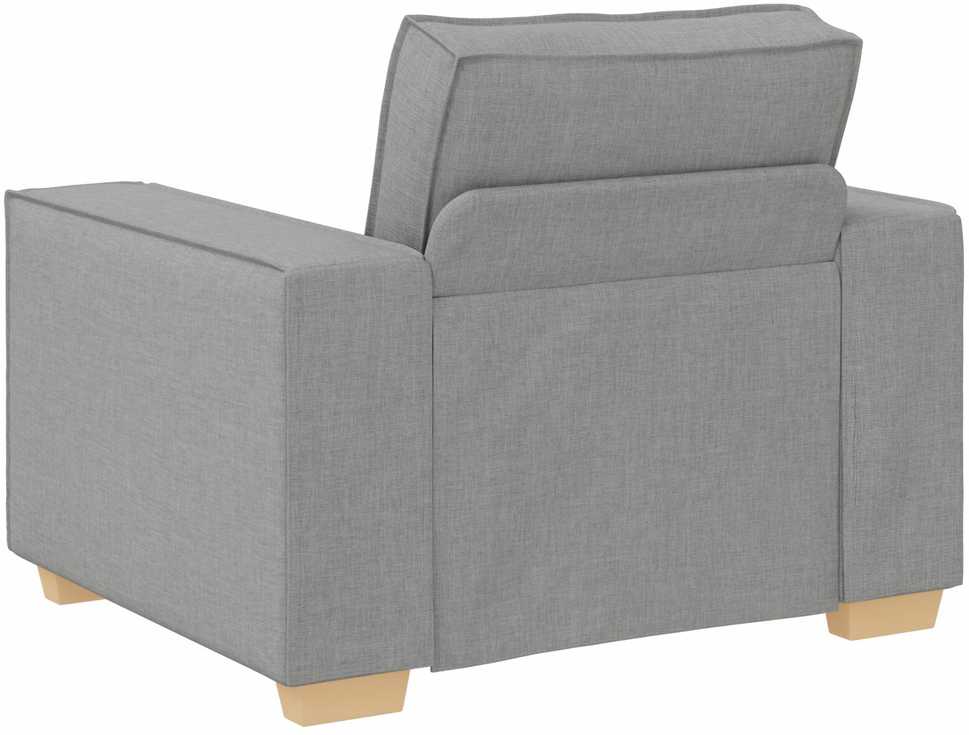 Sofa 3 pcs Debesų pilka Lino mišinio audinys