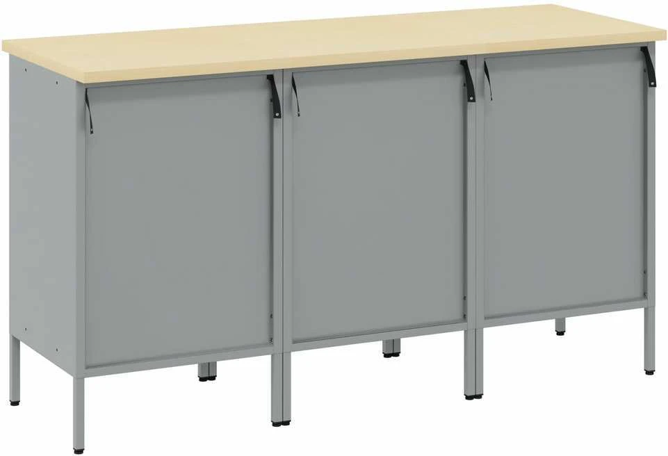 Darbo spinta 3 vnt. Raudona ir pilka 150 x 55 x 85 cm
