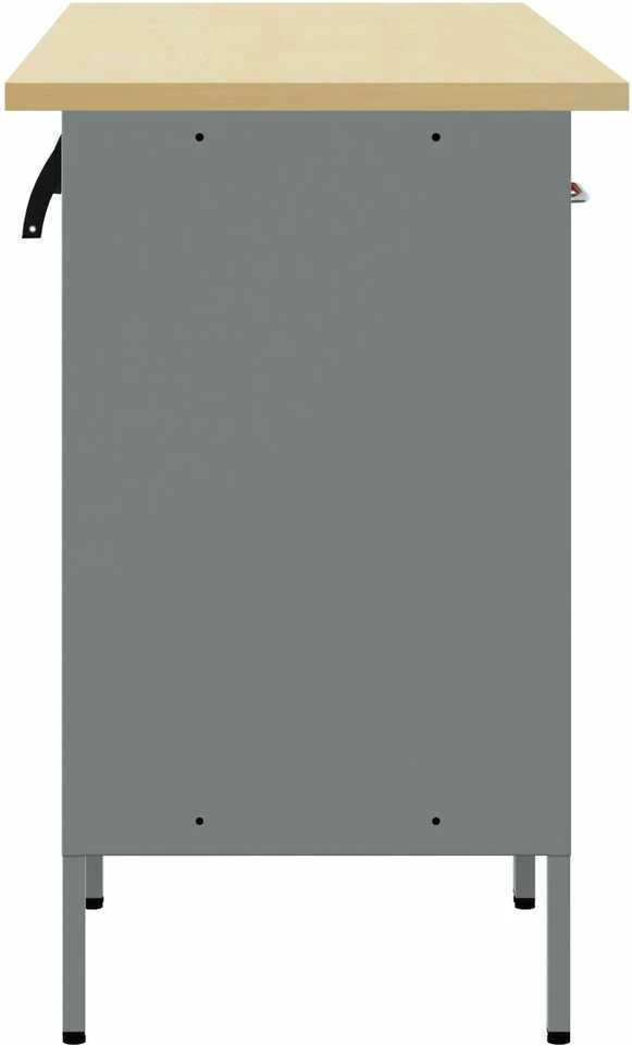 Darbo spinta 3 vnt. Raudona ir pilka 150 x 55 x 85 cm