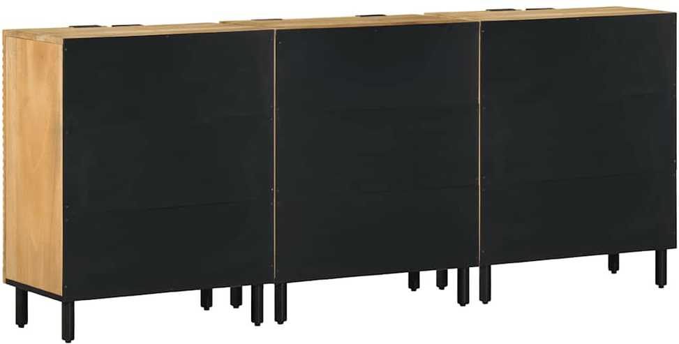 3 dalių indauja ruda 60x33x75 cm medžio masyvo mango