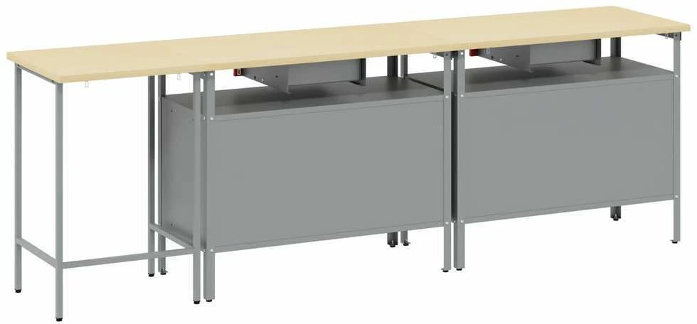 Darbastalio komplektas 3 vnt. Raudona ir pilka