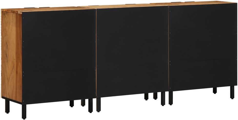 Šoninė spintelė 3 vnt. 180 x 33 x 75 cm Kietos akacijos mediena