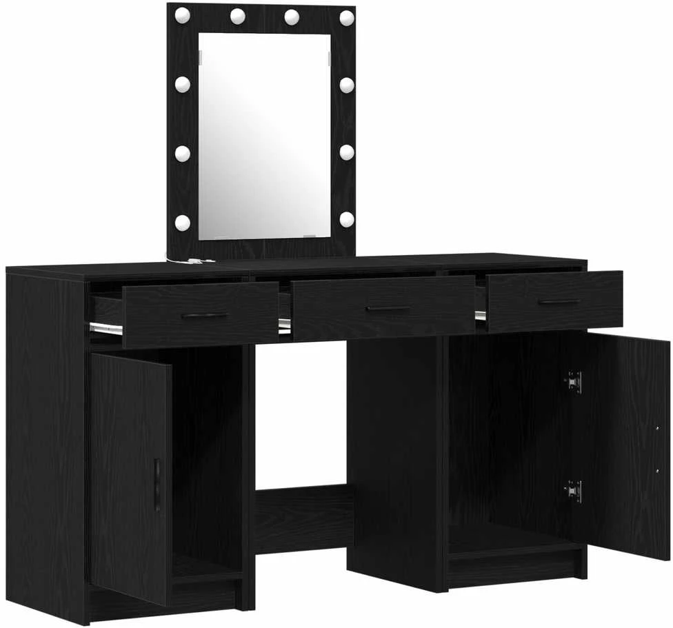 Makiažo stalas Juoda 50 x 41 x 135 cm Apdirbta mediena