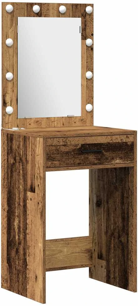 Makiažo stalas 3 vnt. Ruda 40 x 41 x 135 cm Apdirbta mediena