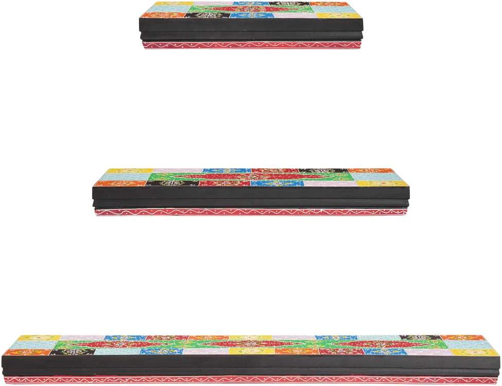 Sieninės lentynos 3 vnt. Įvairiaspalvis 100 x 20 x 6 cm