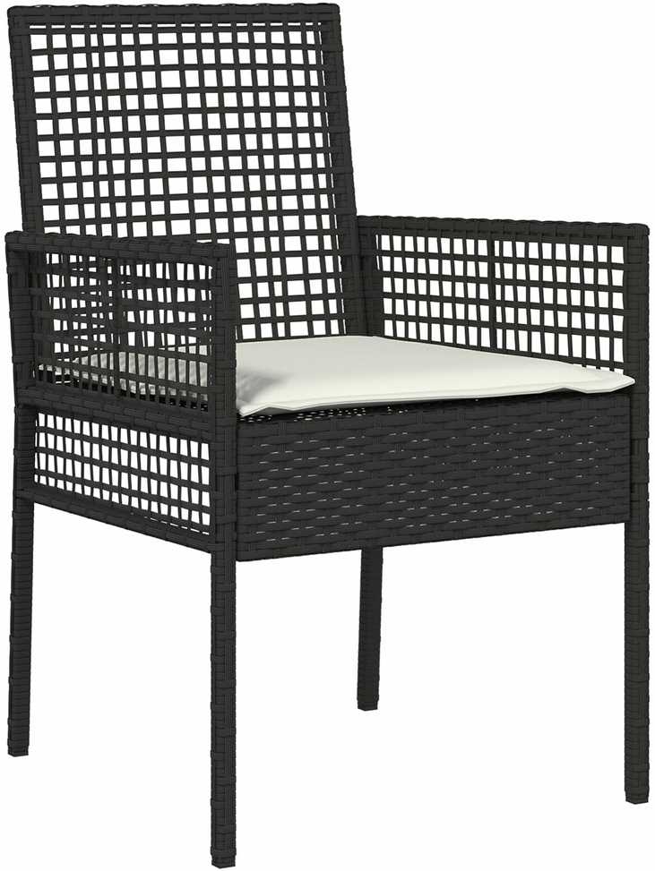 Lauko baldų komplektas Sodo Bistro Rinkinys 3 vnt. Juoda poliratanas