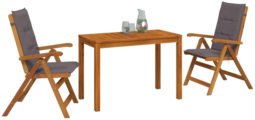 Garden Dining Set Natūrali Kietos akacijos mediena