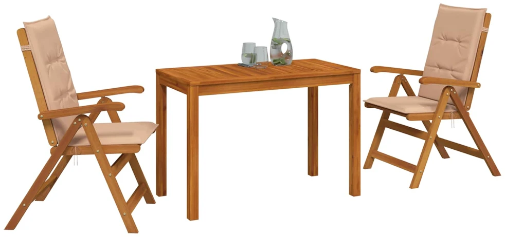 Garden Dining Set Natūrali Kietos akacijos mediena